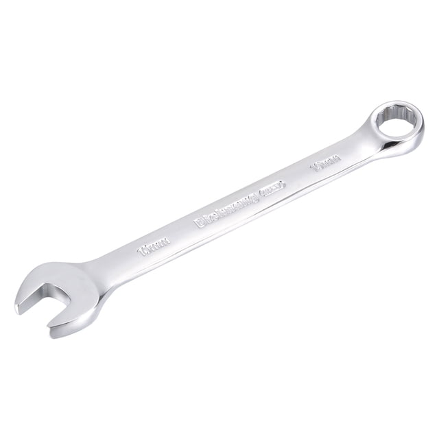 Unique Bargains Metric 10mm 12-Point Box Open End Combination Wrench Chrome Finish, Cr-V