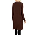 thumbnail image 3 of J. METHOD Women's Open Front Long Sleeve Cardigan Casual Basic Lightweight Soft Sweater with Slouchy Pockets NEWJ1440 Americano S, 3 of 5