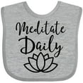 thumbnail image 3 of Inktastic Meditation Yoga Meditate Daily Resolution Boys or Girls Baby Bib, 3 of 4