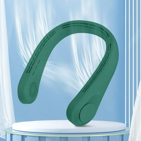 

Ovzne Leafless Hanging Neck F-an No Blade F-an Design Portable F-an Strong Wind No Hair Twisting Short Charging Long Use Time 3 Speeds