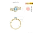 thumbnail image 5 of Angara Natural 0.72 Ct. Aquamarine with Diamond Infinity Ring in 14K Yellow Gold for Women (Ring Size: 11.5), 5 of 10