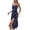 A-Blue623, variant on Floral Split Midi Dress for Women Double Spaghetti Strap Summer Casual Slim Bodycon Gown