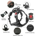 thumbnail image 2 of No Pull Dog Harness, Adjustable Dog Walking Harness with Breathable Padded Vest, Reflective Safe Comfort Pet Vest with Easy Control Handle for Small Medium Large Dogs,Black/L, 2 of 10