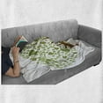thumbnail image 6 of Tree Soft Flannel Fleece Throw Blanket, Fig Tree Illustration Full of Leaves Flora Themed Arrangement, Cozy Plush for Indoor and Outdoor Use, 60" x 80", Green Brown White, by Ambesonne, 6 of 6