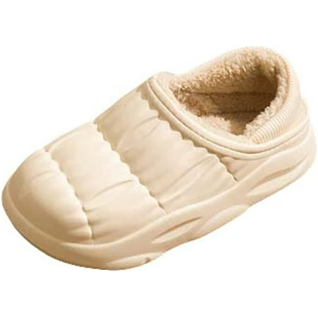 

PIKADINGNIS Women Men Fluffy Faux Fur Lining Cozy Soft Fashion Shoes Indoor Outdoor Anti-slip Memory Foam Trendy Slippers