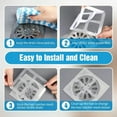 thumbnail image 4 of Bartans Self-Adhesive Shower Hair Catcher, Drain Cover, Floor Mesh Filter, Bathroom Sink Strainer, 4 of 6