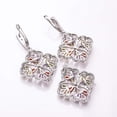 thumbnail image 2 of Multi Gemstone, CZ 925 Sterling Silver Platinum Plated Pendant Earring Set PS82920, Multi Gemstone Pendant Earring Set, Gift For Her, Pear Pendant Ear, 2 of 2