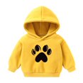 thumbnail image 2 of Bnwani Pullover Sweatshirts for Girls New Fall Long Sleeve Fleece Cotton Cute Heart Print Yellow Size 12 Months, 2 of 3
