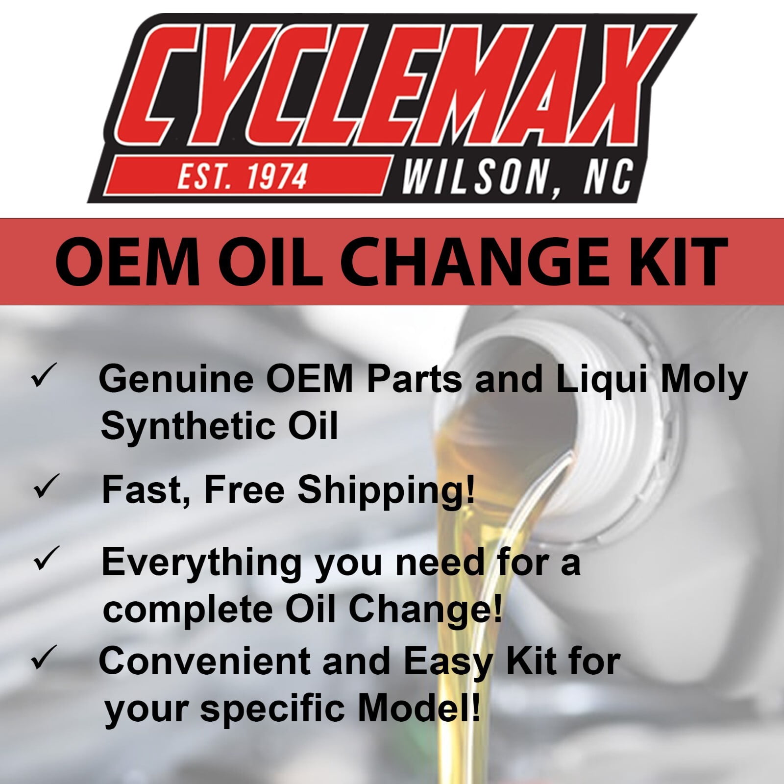 1999-2022 Suzuki SV650 Oil Change Kit with Liqui Moly 10W30 Oil and OEM Filter
