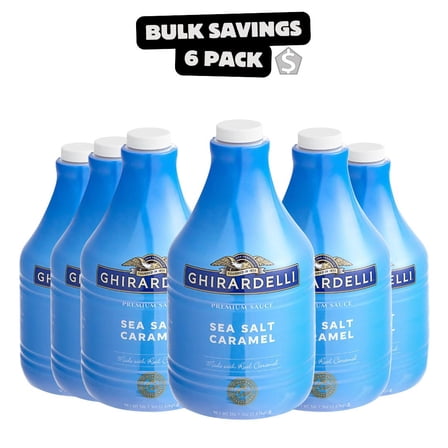 Ghirardelli Sea Salt Caramel Flavoring Sauce 64 fl. oz. - 6/Case