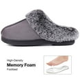 thumbnail image 6 of VeraCosy Women's Classic Suede Memory Foam Slippers Anti-Skid Scuff with Warm Faux Fur Collar, 6 of 6