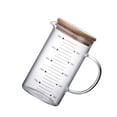 thumbnail image 1 of Bearachild Taza medidora de vidrio Mango aislado Boquilla en forma de V Tapa de bambú Vidrio de borosilicato alto Taza de vidrio resistente al calor con Herramientas y accesorios para hornear No.2 Bearachild HA027212-02, 1 of 1