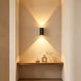 thumbnail image 4 of Double Head RGB Wall Sconce Motion Sensor LED Wall Light Type C Rechargeable 7 Color Lighting Effect Indoor Decor for Corridor Stair Bedroom Bar, Black, Versatile Seasonal Accent for Entryway Mantel, 4 of 7