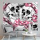 thumbnail image 2 of Tapiz de pared con diseño de esqueleto de Halloween, 150 x 150 cm, microtela, fibra, 2 of 2