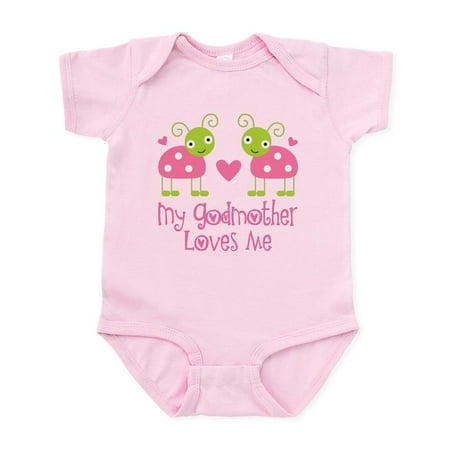

CafePress - My Godmother Loves Me Infant Bodysuit - Baby Light Bodysuit Size Newborn - 24 Months