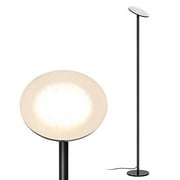 TROND LED Torchiere Floor Lamp 5-Level Dimmable 30W, 3000K Warm White Light , 71-Inch Tall, Max. 5000 lumens, 30-Minute Timer, Wall Switch Compatible, for Living Room Bedroom Office, Black