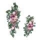 thumbnail image 2 of 2 piezas de botín floral de seda Sunnimix Rosa purpura corona de flores, 2 of 8