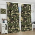 thumbnail image 4 of Camouflage Curtains Teens Camo Army Camouflage Blackout Rod Pocket Curtains & Drapes Bedroom Decor for Kids Boys Girls Teens,Green Militarily Abstract Art Window Curtains 2 Panels 84x84in, 4 of 6