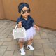 thumbnail image 1 of Baby Girls Clothes Denim Long Sleeve Tops+Leopard Culotte Skirt Headband Outfits Fashion Children Girls Clothing 3PCS SetLeopard sets12-80 He Qiyong unisex, 1 of 1