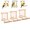 5PCS, variant on Wooden Bird Mirrors Bird Swing, Parrot Cage Toys, Swing Hanging Play with Mirror for Small Birds Greys Parakeet Cockatoo Cockatiel Conure Lovebirds Canaries Little Macaw African Parrot