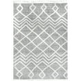 thumbnail image 2 of nuLOOM Wylde High Low Soft Shaggy Diamond Moroccan Tassel Area Rug, 6' 7" x 9', Grey, 2 of 2