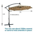 thumbnail image 2 of 10 ft Outdoor Patio Umbrella Solar Powered LED Lighted Sun Shade Market Waterproof 8 Ribs Umbrella with Crank and Cross Base for Garden Deck Backyard,khaki, 2 of 7