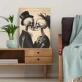 thumbnail image 5 of UXIEQU Victorian Skeleton Couple Kissing Canvas Wall Art Print 15.75x11.81 Inches, 5 of 8