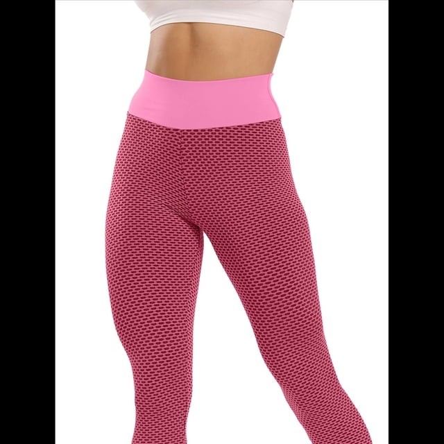 Leggings Levanta Glúteos para Mujer, Control de Abdomen, Entrenamiento, Yoga, Cintura Alta, de Gimnasio. Rosa XXL