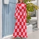 thumbnail image 3 of Vestido largo a cuadros rosa y rojo ropa de mujer Vestidos de fiesta vestidos de verano para mujer 2024, 3 of 4