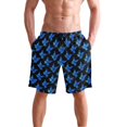 thumbnail image 4 of Dailycode Men's Quick Dry Swim Trunks Beach Shorts Casual Summer Board Shorts with Pockets, Blue Butterflies, 4 of 8