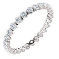 thumbnail image 2 of Pompeii 3/4 Ct Diamond Single Prong Eternity Ring Wedding Stackable Band 10k White Gold, 2 of 4