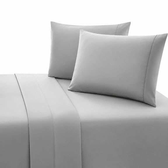FURMORA 1200 Thread Count Egyptian Cotton Solid Sheet Set (Full,Gray)