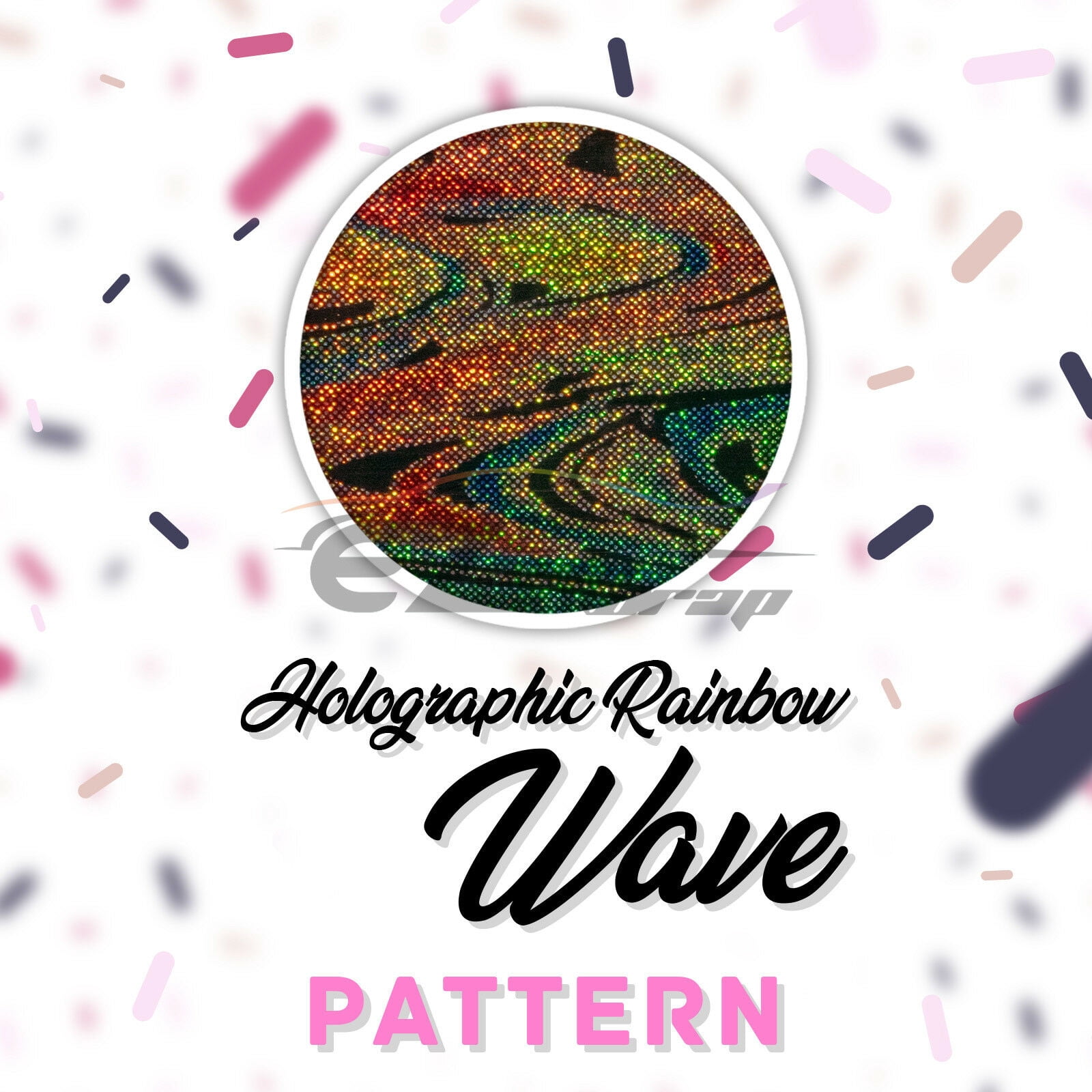 Essmo™ Rainbow Wave Heat Transfer Vinyl HTV T-Shirt 20" Iron On Heat Press SP15 20"x108"