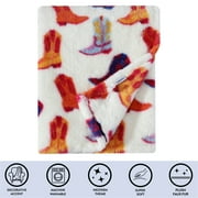Urban Shop 50 x 60 Cowboy Western Faux Fur Throw for Teens and Young Adults