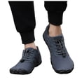 thumbnail image 1 of Chaussures Pieds Nus Imperméables d'Hiver Chaudes pour Femmes et Hommes, Confortables, Antidérapantes, Chaussures de Randonnée, Doublées en Molleton, Espadrilles à Enfiler, Gris, Taille 6,5, 1 of 6