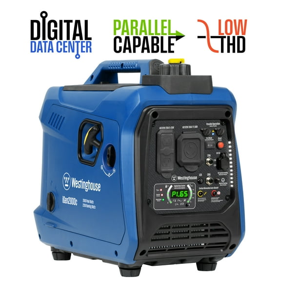 Westinghouse 2800 Peak Watt Portable Gas Powered Inverter Generator with CO Sensor
