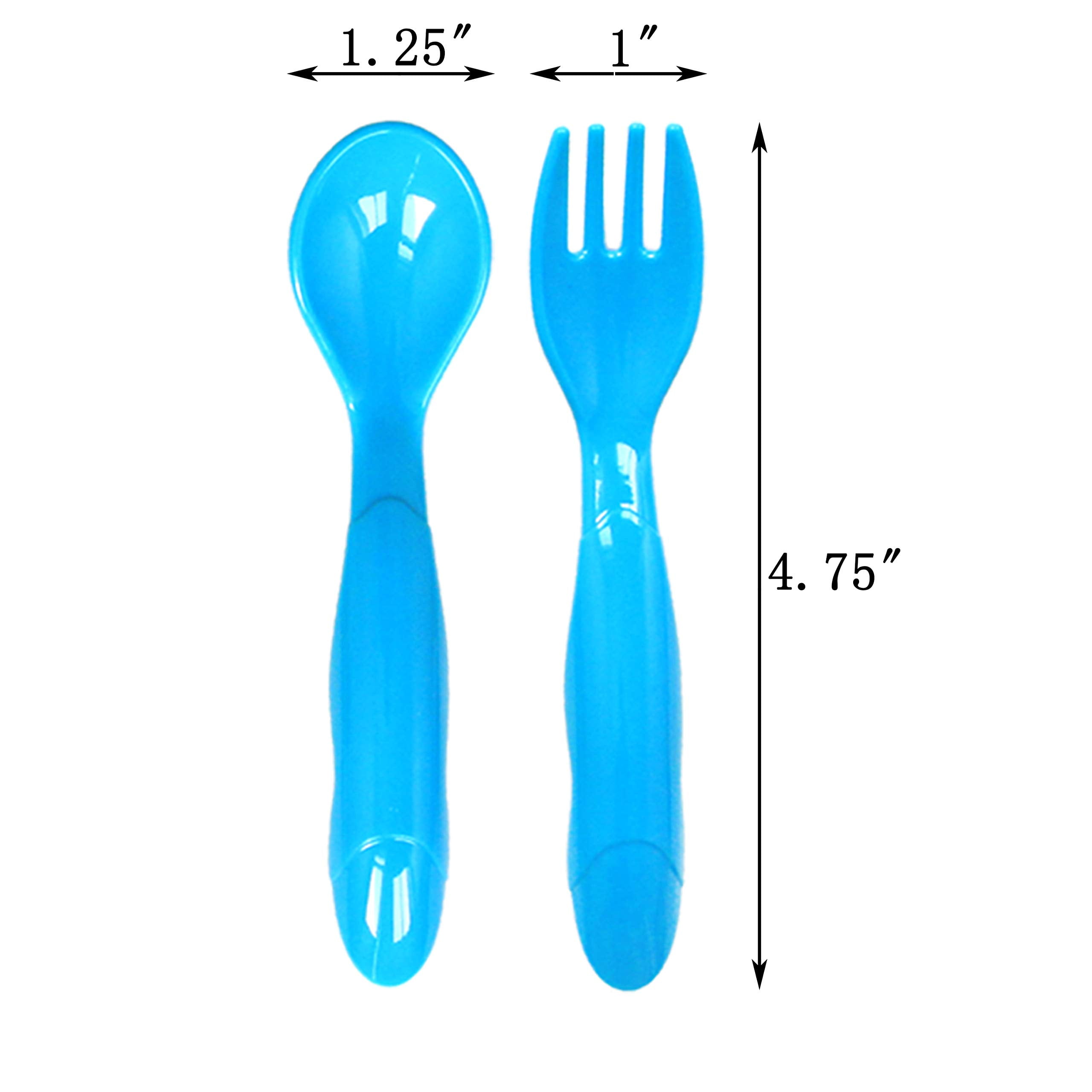 Youngever 36 Pcs Plastic Toddler Utensils Set of 18 in 9 Assorted