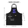 thumbnail image 4 of 2 Pack Adjustable Bib Apron with Neon Text Design " manacita NEEDS a margina " - Stylish Cooking Apron for Men & Women with 2 Pockets, 4 of 5