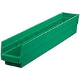 thumbnail image 2 of Plastic Shelf Bin Nestable 4-1/8"W x 23-5/8" D x 4"Hgreen, Lot of 12, 2 of 3