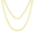 thumbnail image 6 of Nuragold 14k Real Yellow Gold Cuban Curb Link 3.5mm Chain Necklace (16"-30") Italian Jewelry for Men & Women, 6 of 10