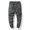 Gray, variant on hoksml Men's Casual Cargo Pants Solid Color Zipper Pockets Elastic Waist Drawstring Full Length Pants Outdoor Sports Jogger Work Trousers Bind Pants