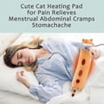 thumbnail image 3 of Heating Pad for Menstrual Cramps Period & Neck Shoulder Pain Relief, Portable Cuddly 19.7" Plush Cat with a Hot Soft Belly (Brown), 3 of 5