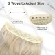 thumbnail image 3 of Extensiones de Cabello de Alambre Invisible Ustar Diadema Transparente 20 Pulgadas Marrón Claro 4 Clips Seguros, 3 of 7