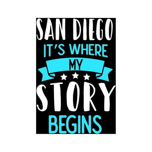 San Diego It's Where My Story Begins : San Diego Graph Paper Notebook with 120 pages 6x9 perfect as math book, sketchbook, workbook and diary (Paperback)