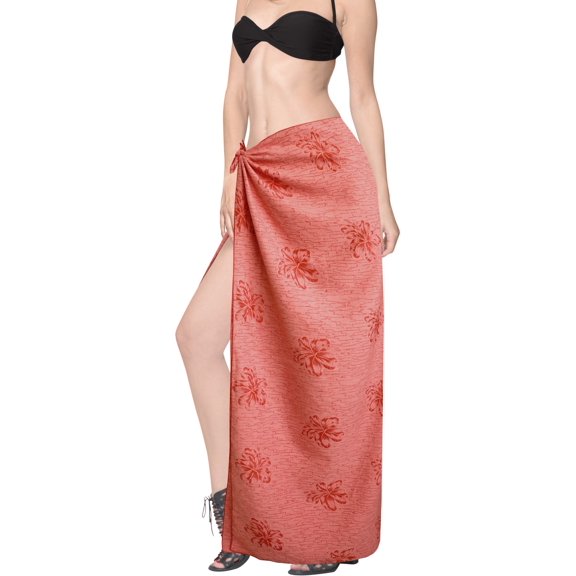 HAPPY BAY Women's Bikini Sarong Swimsuit Cover up Summer Wraps Skirt Bathing suit Swimwear Beach Wrap Skirts for Women One Size Cherry, Floral