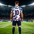 thumbnail image 5 of Fabrcox 1776-2026 250th Anniversary USA Shirt Jersey Flag Print Men's 4th of July Shirts Patriotic Freedom Big and Tall Mens T Shirts Graphic, 5 of 6