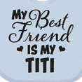 thumbnail image 4 of Inktastic My Best Friend is My Titi with Hearts Boys or Girls Baby Bib, 4 of 4
