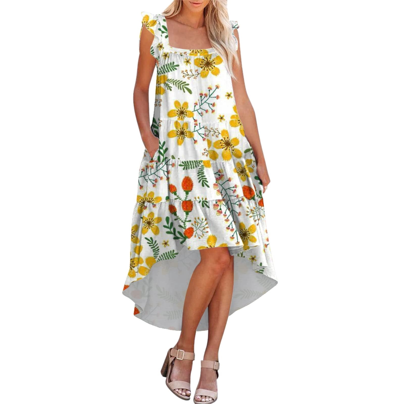 USSUMA Summer Dresses for Women Trendy 