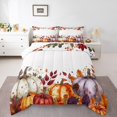 thumbnail image 2 of jejeloiu Rustic Pumpkin Maples Full Size Comforter Sets,Autumn Fall Bedding Comforter Set,Country Leaves Bedding Sets For Adult,Super Cozy Room Decor Reversible,3 Pieces, 2 of 8