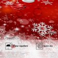 thumbnail image 5 of Red Christmas Shower Curtain - Festive Bathroom Decor Snowflakes and Ornaments Design Silver Holiday Bathroom Decoration - Winter Decor with 12 Hooks - 72 x 72 Inches, 5 of 6
